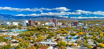 Downtown skyline if Albuquerque, New Mexico.