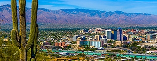 Downtown skyline in Tucson, Arizona.