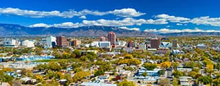 Downtown skyline of Albuquerque, New Mexico.