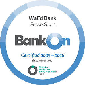 WaFd Bank Fresh Start BankOn Certified.