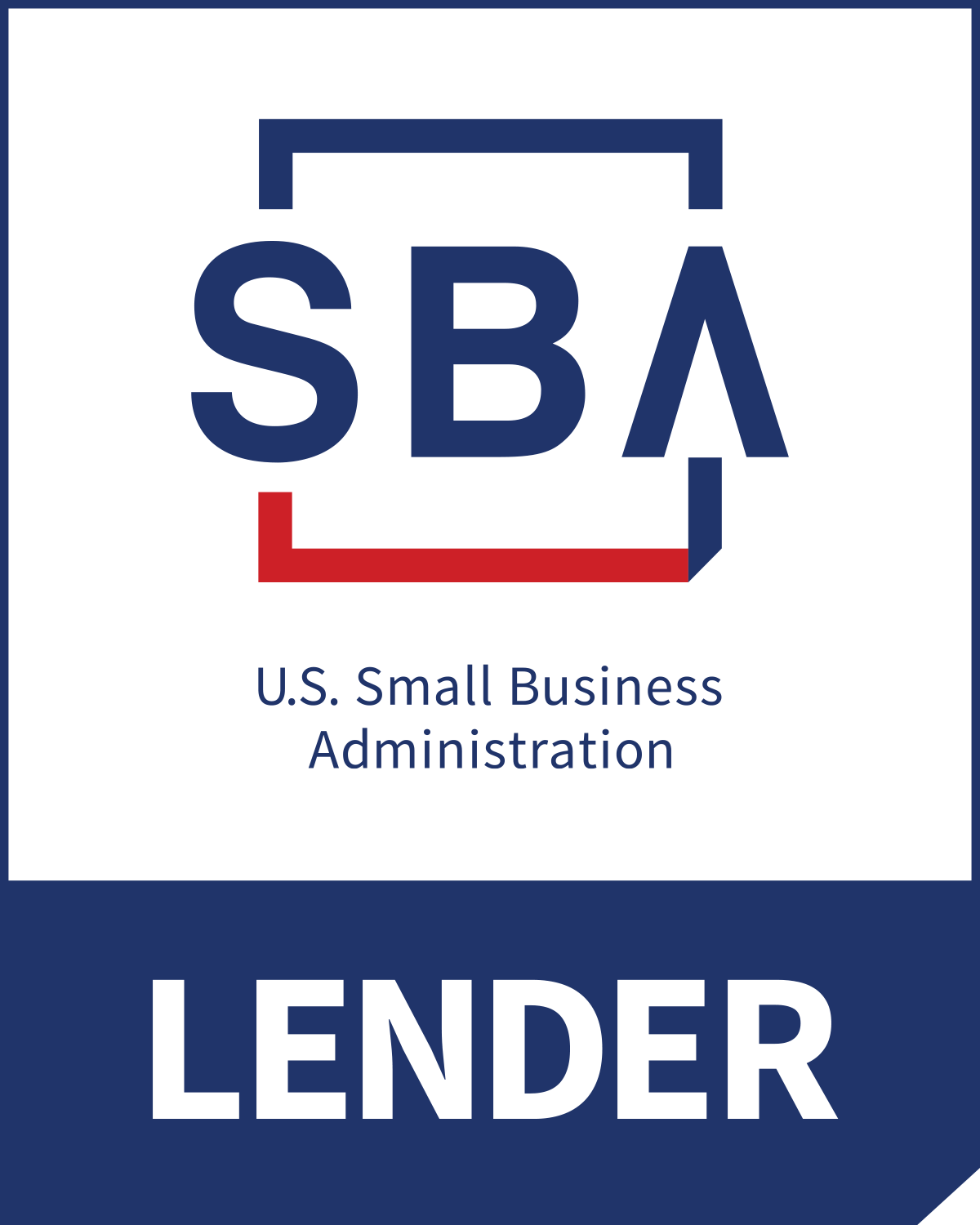 SBA Lender decal logo.