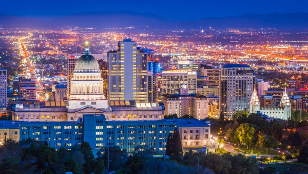 Panoramic view of Salt Lake City, Utah
