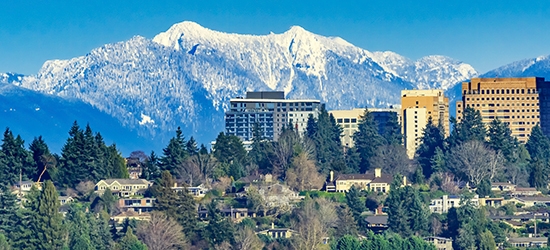 Photo of Bellevue, Washington skyline.