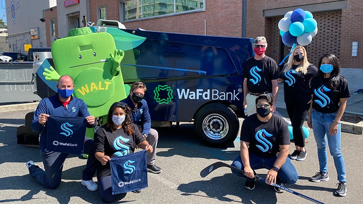 WaFd Bank Seattle Kraken Brand Launch Event.