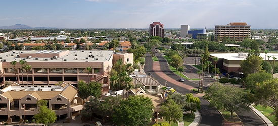 Photo of Mesa, Arizona skyline.