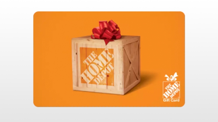 Illustration of a Home Depot gift card.