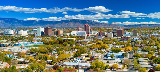 Downtown skyline if Albuquerque, New Mexico.