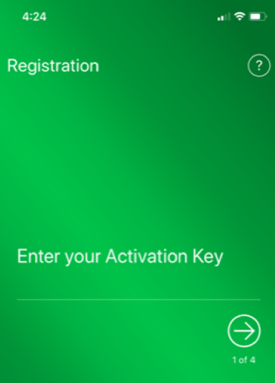 Treasury Express Mobile App Activate Key Screen