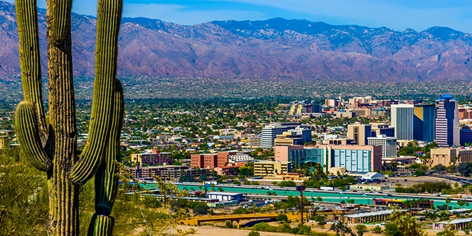 Downtown skyline in Tucson, Arizona