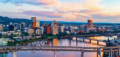 Downtown skyline in Portland, Oregon