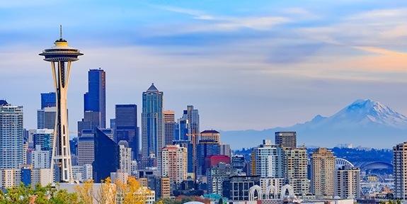 Downtown Seattle skyline with Space Needle