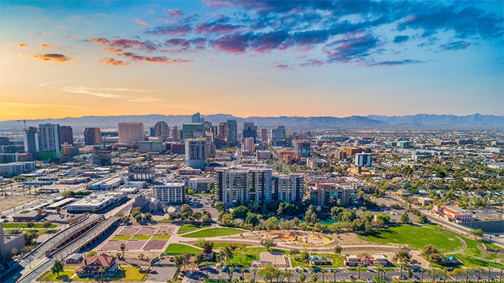 Panoramic view of Phoenix, Arizona.