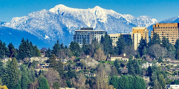 Photo of Bellevue, Washington skyline.