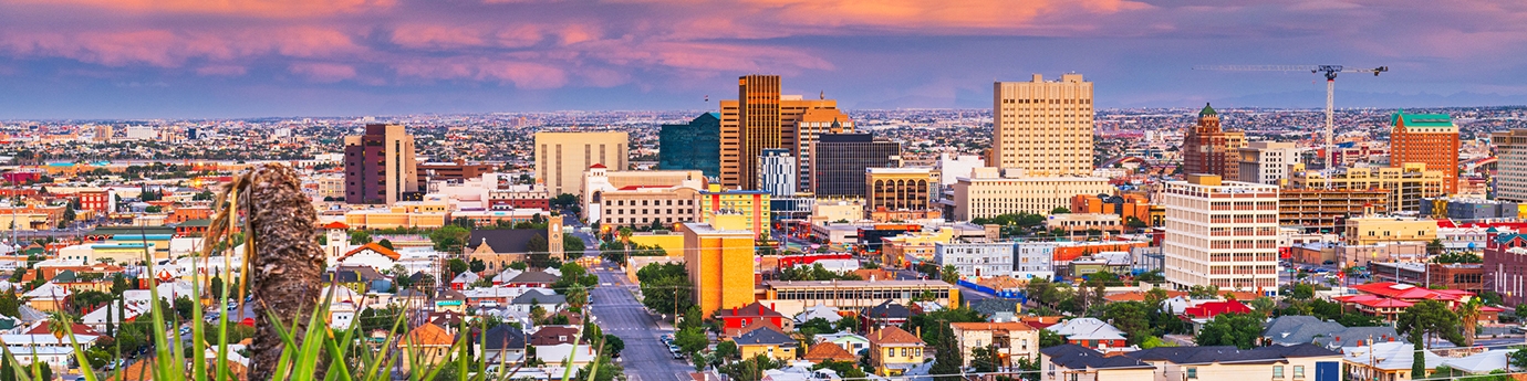 Downtown skyline of El Paso, Texas.