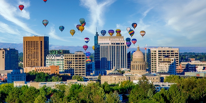 Photo of Boise, Idaho skyline.