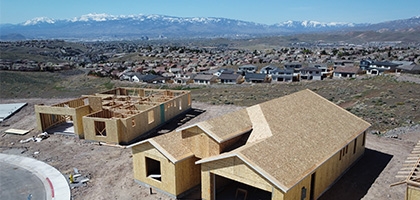 New home construction in Reno, Nevada.