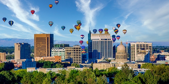 Photo of Boise, Idaho skyline.