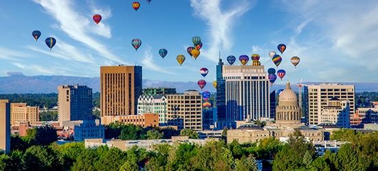 Photo of Boise, Idaho skyline.