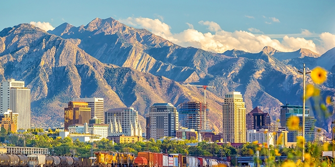 Downtown skyline in Salt Lake City, Utah