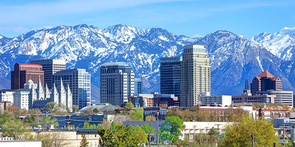 Photo of Salt Lake City, Utah skyline.