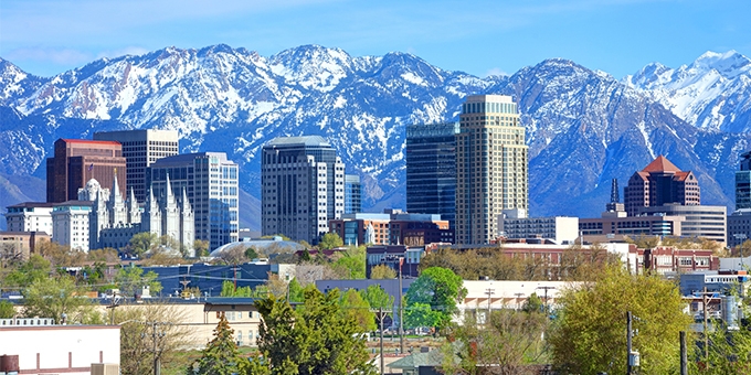 Photo of Salt Lake City, Utah skyline.