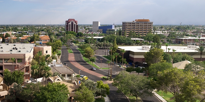 Photo of Mesa, Arizona skyline.