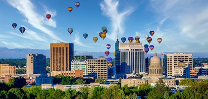 Photo of Boise, Idaho skyline.