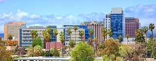 Downtown San Jose, California city skyline.