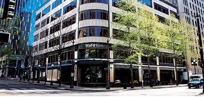 WaFd Bank 425 Pike Street corporate office building.