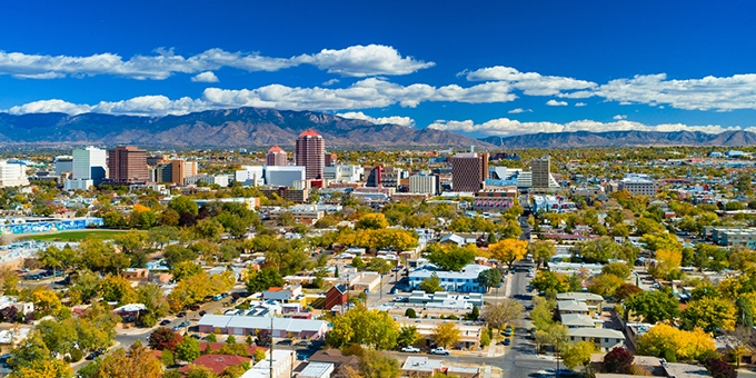 Downtown skyline if Albuquerque, New Mexico.