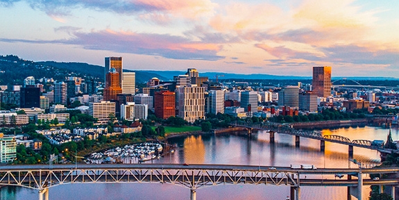 Downtown skyline in Portland, Oregon