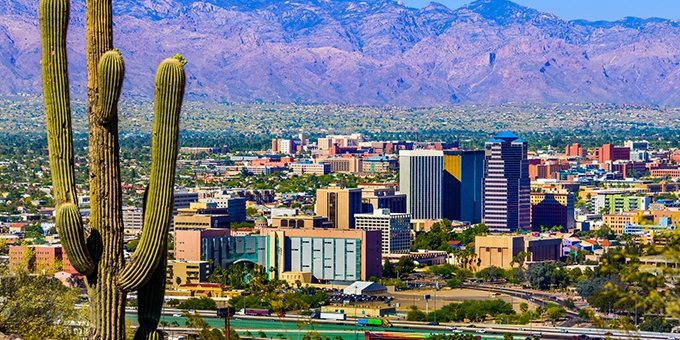 Photo of Tucson, Arizona skyline.