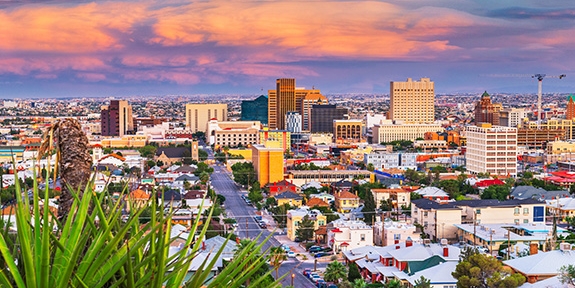 Downtown skyline of El Paso, Texas