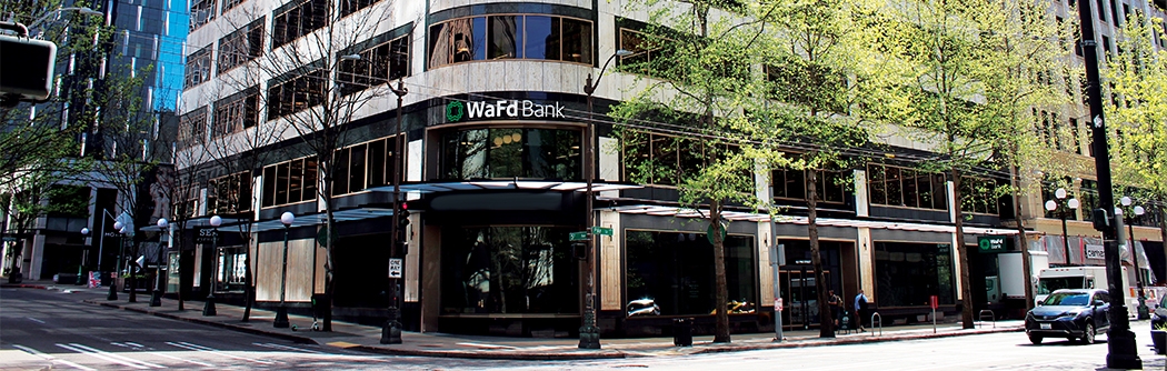 WaFd Bank 425 Pike Street corporate office building.