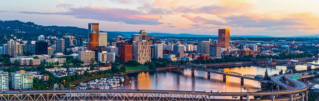 Downtown skyline in Portland, Oregon.