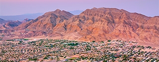 Las Vegas, Nevada, suburbs with Frenchman Mountain in the background.