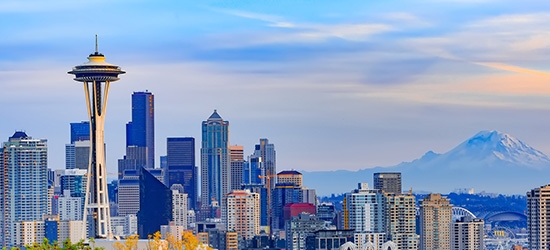 Downtown Seattle skyline with Space Needle