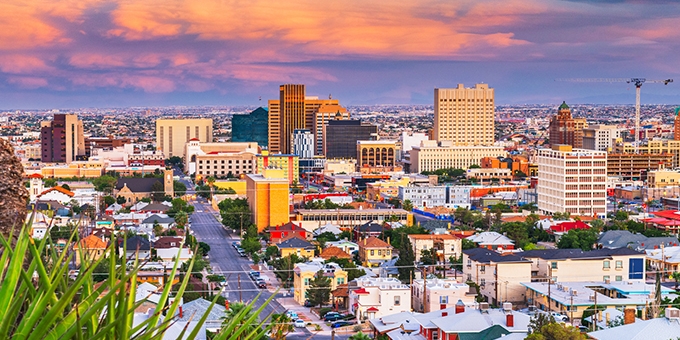 Downtown skyline of El Paso, Texas