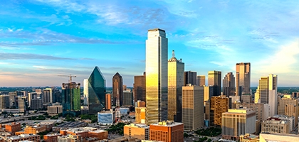 Photo of Dallas, Texas skyline.